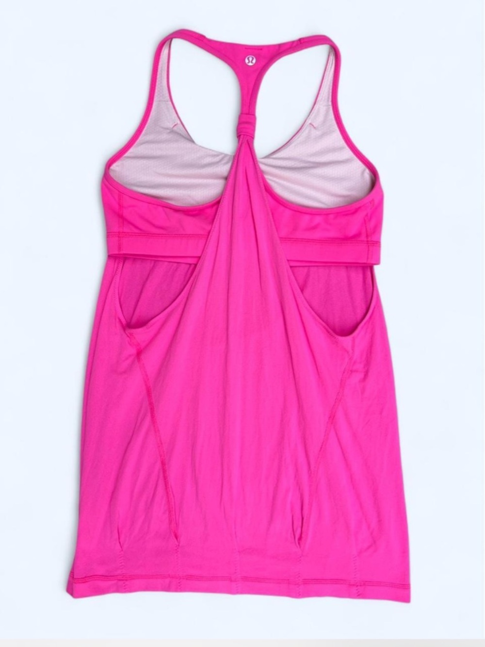 Lululemon Bubble Pink Racerback Workout Tank built bra yoga Pilates gym training